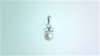 Pendente Donna Pendente Perla in Oro bianco Perla PERLA ZIRC P C/C 2.50 Sommer B
